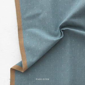 Ocean FSW-22-OCEAN | Sprout Woven by Fableism Supply Co. | Continuous Yardage | Fat Quarter | Cotton Yarn Dyed Wovens