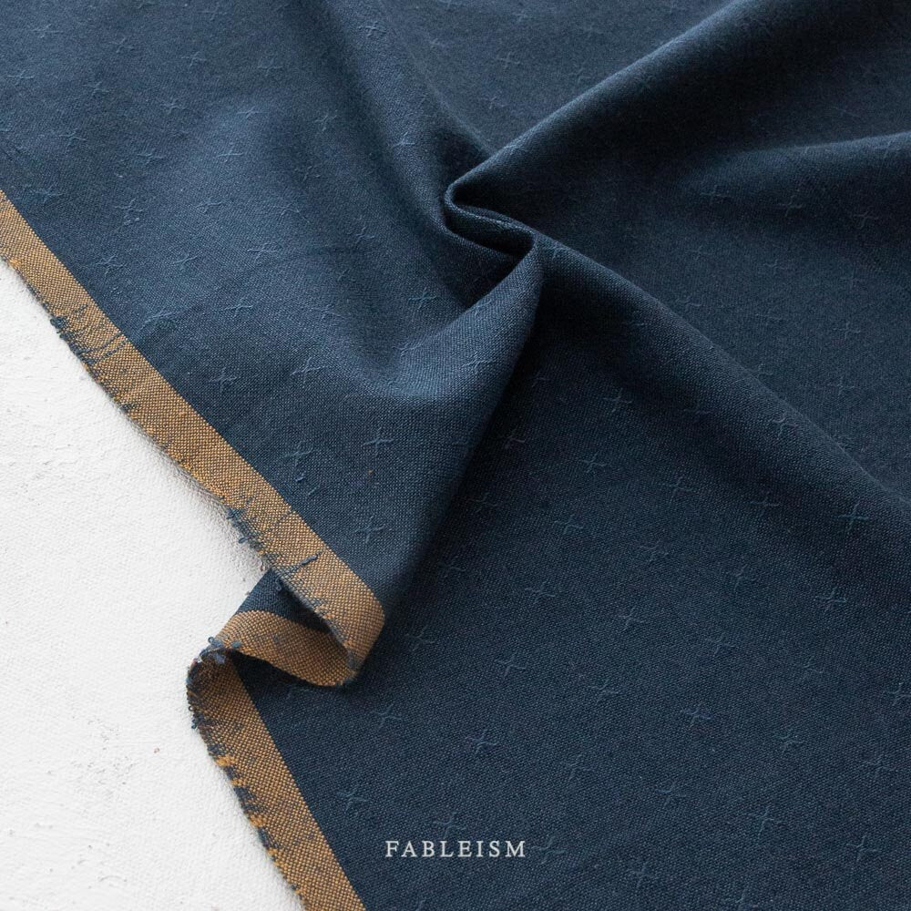 Midnight FSW-23-MIDNIGHT | Sprout Woven by Fableism Supply Co. | Continuous Yardage | Fat Quarter | Cotton Yarn Dyed Wovens