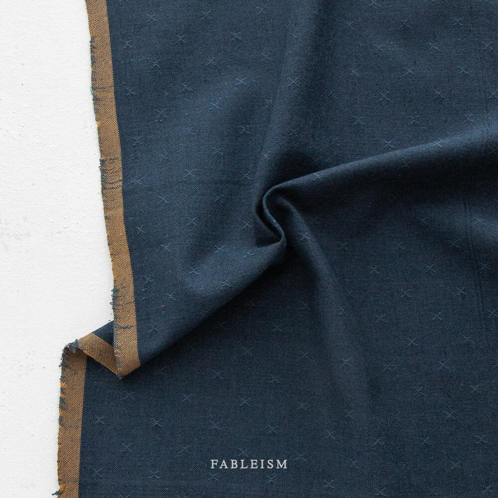 Midnight FSW-23-MIDNIGHT | Sprout Woven by Fableism Supply Co. | Continuous Yardage | Fat Quarter | Cotton Yarn Dyed Wovens
