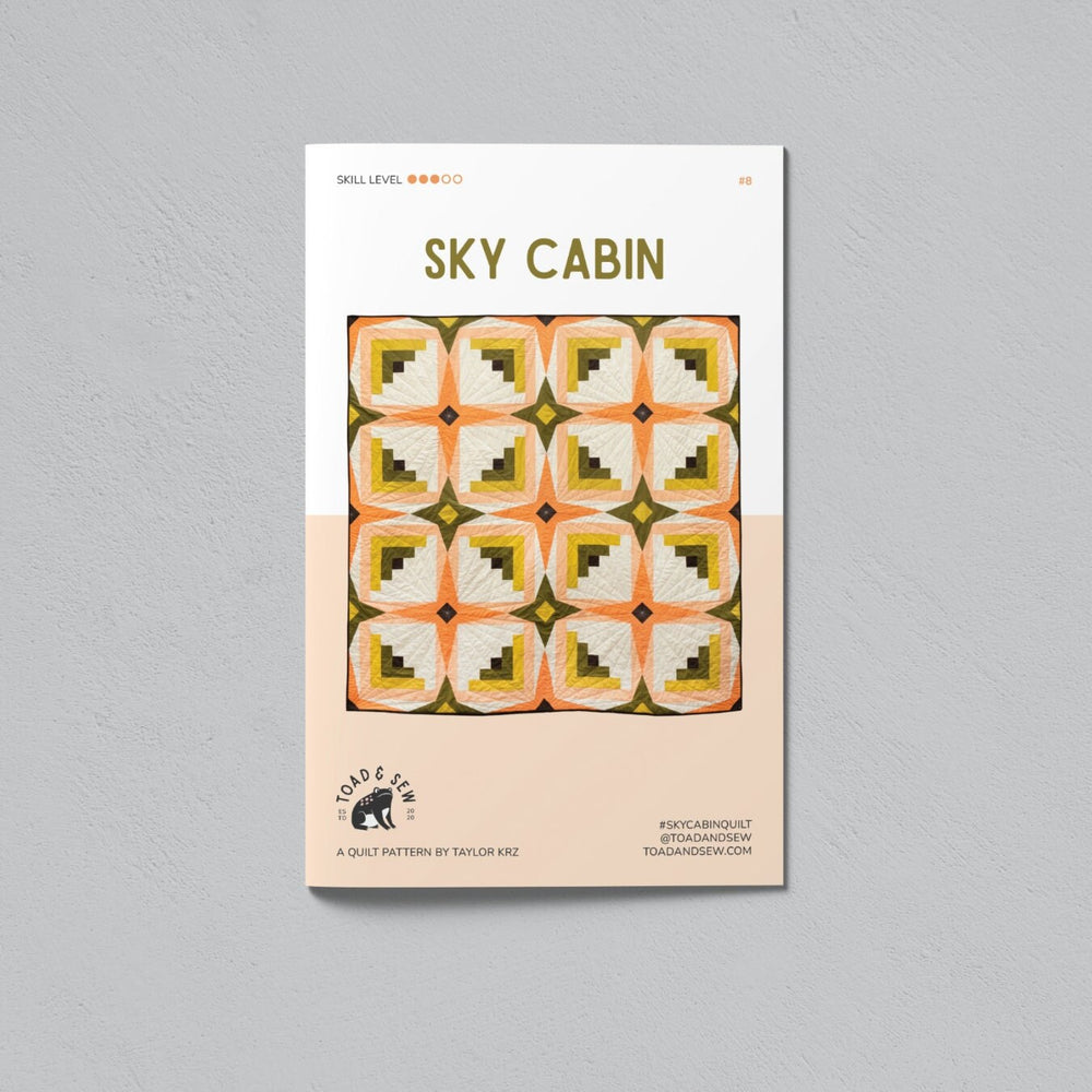 Sky Cabin Quilt by Toad & Sew | Paper Quilt Pattern | Intermediate Skill Level Quilt Pattern | Modern Quilt Pattern