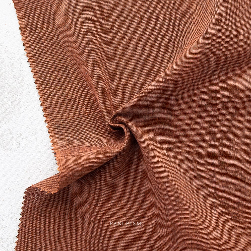 Cinnabar ECW-NOC-06-CINNABAR | Everyday Chambray Nocturne by Fableism Supply Co. | Continuous Yardage | Fat Quarter