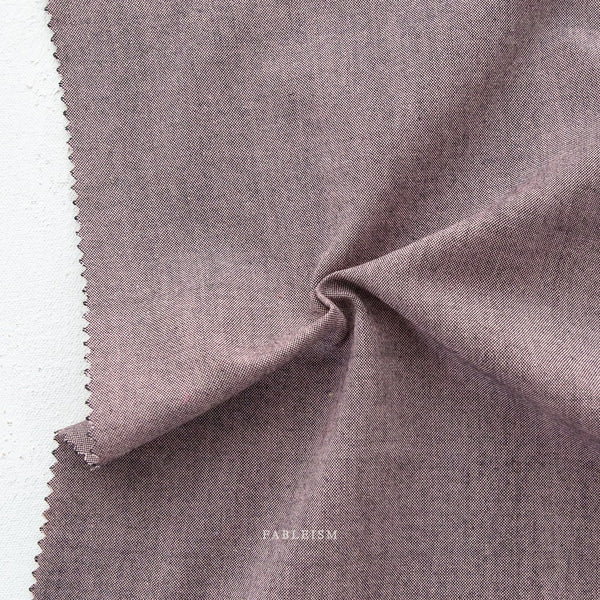 Flint ECW-NOC-09-FLINT | Everyday Chambray Nocturne by Fableism Supply Co. | Continuous Yardage | Fat Quarter | Cotton Yarn Dyed Wovens