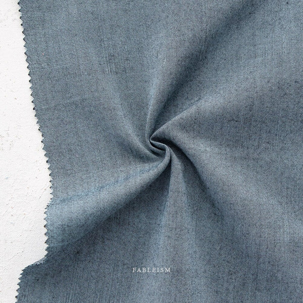 Luna ECW-NOC-12-LUNA | Everyday Chambray Nocturne by Fableism Supply Co. | Continuous Yardage | Fat Quarter | Cotton Yarn Dyed Wovens