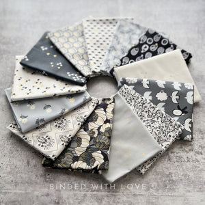 Early Twilight Collaborative Collection | 13 Metallic Prints | Cotton + Steel | Quilting Bundle | January Toad Spo