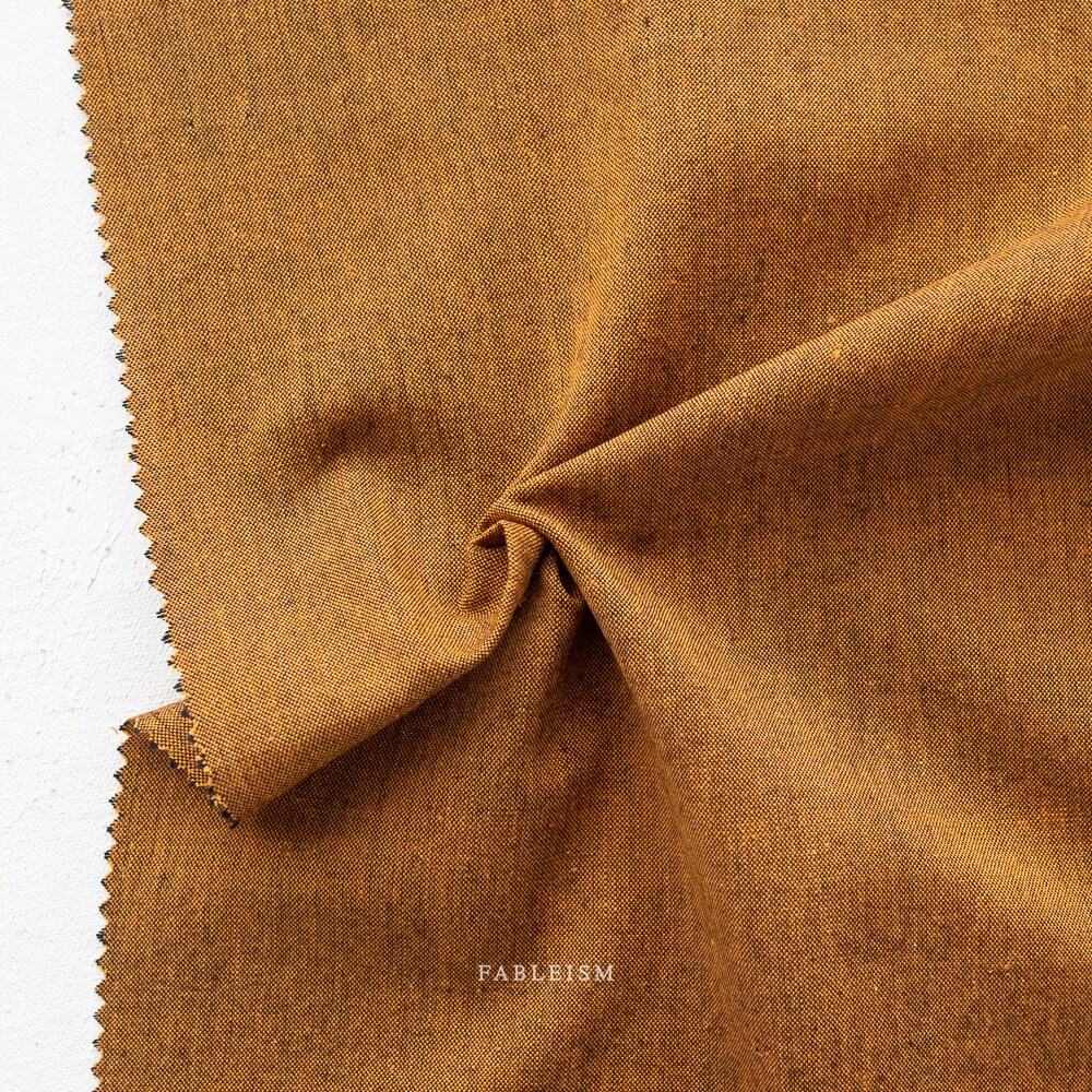 Solar ECW-NOC-04-SOLAR | Everyday Chambray Nocturne by Fableism Supply Co. | Continuous Yardage | Fat Quarter | Cotton Yarn Dyed Wovens