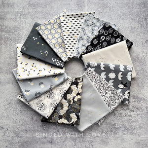 Early Twilight Collaborative Collection | 13 Metallic Prints | Cotton + Steel | Quilting Bundle | January Toad Spo