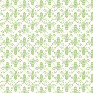 Bee Green LV802-GR1 | Sweet Floral Scent by Loes van Oosten | Cotton + Steel | Continuous Yardage | Fat Quarter