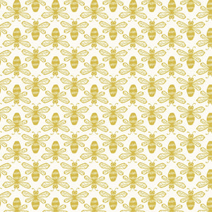 Bee Yellow LV802-YE3 | Sweet Floral Scent by Loes van Oosten | Cotton + Steel | Continuous Yardage | Fat Quarter