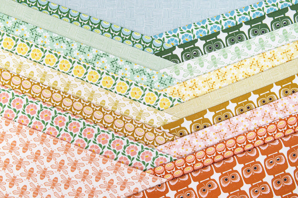 Buttercup Brick LV804-BR2 | Sweet Floral Scent by Loes van Oosten | Cotton + Steel | Continuous Yardage | Fat Quarter