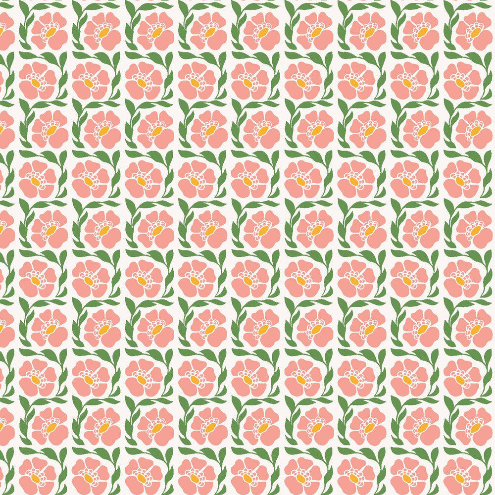 Fragrant Pink LV803-PI2 | Sweet Floral Scent by Loes van Oosten | Cotton + Steel | Continuous Yardage | Fat Quarter