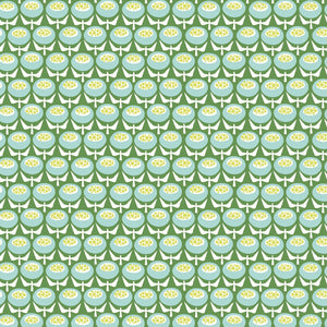 Buttercup Blue LV804-BL1 | Sweet Floral Scent by Loes van Oosten | Cotton + Steel | Continuous Yardage | Fat Quarter