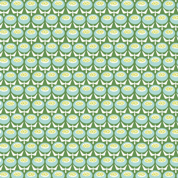 Buttercup Blue LV804-BL1 | Sweet Floral Scent by Loes van Oosten | Cotton + Steel | Continuous Yardage | Fat Quarter