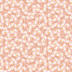 Flowery Pink LV804-PI2 | Sweet Floral Scent by Loes van Oosten | Cotton + Steel | Continuous Yardage | Fat Quarter