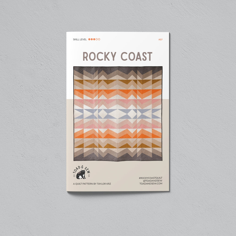 Rocky Coast Quilt Pattern by Toad & Sew | Paper Quilt Pattern | Confident Beginner Quilt Pattern