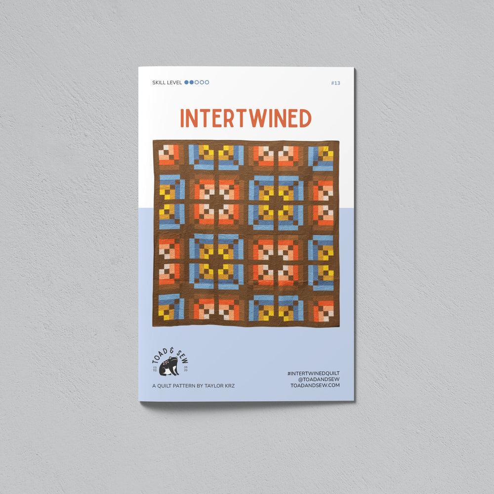 Intertwined Quilt by Toad & Sew | Paper Quilt Pattern | Beginner Friendly Quilt Pattern | Modern Quilt Pattern