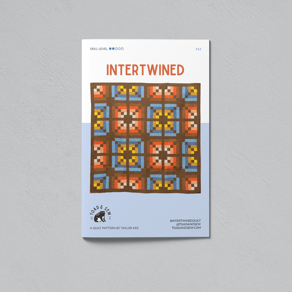 Intertwined Quilt by Toad & Sew | Paper Quilt Pattern | Beginner Friendly Quilt Pattern | Modern Quilt Pattern
