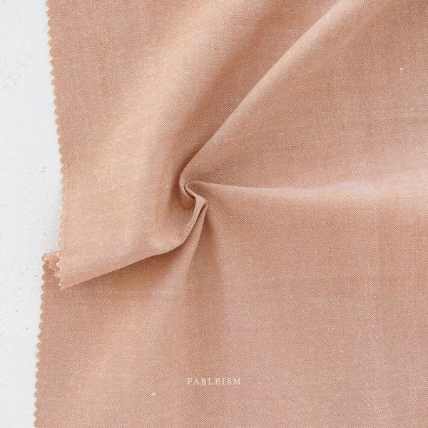 Clay Pot ECW-15-CLAY-POT | Everyday Chambray by Fableism Supply Co. | Continuous Yardage | Fat Quarter | Yarn Dyed Wovens