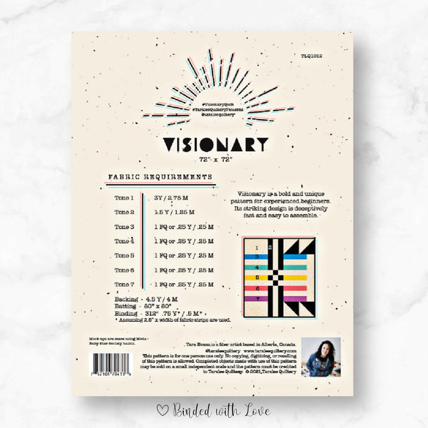 Visionary Quilt by Taralee Quiltery | Printed Paper Quilt Pattern | Confident Beginner Skill Level