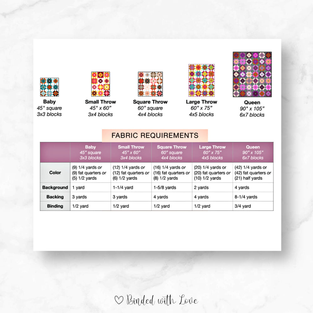 Nightingale Quilt Pattern by Lo & Behold Stitchery | Printed Paper Quilt Pattern | Confident Beginner Skill Level