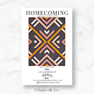 Homecoming Quilt By Lo & Behold Stitchery | Printed Paper Pattern | Modern Quilt Pattern | Intermediate Skill Level