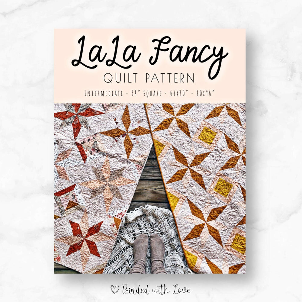 LaLa Fancy by Southern Charm Quilts | Printed Paper Pattern | 8 Pointed Star Pattern | Intermediate | Throw Quilt Pattern