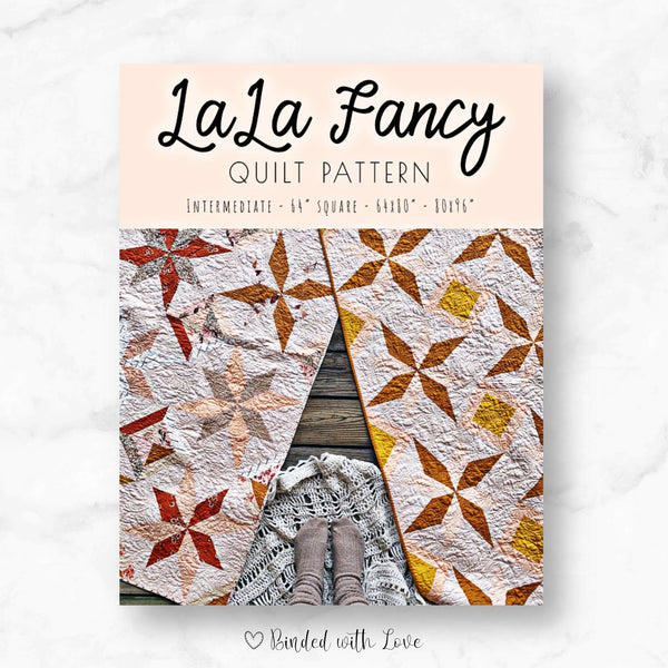 LaLa Fancy by Southern Charm Quilts | Printed Paper Pattern | 8 Pointed Star Pattern | Intermediate | Throw Quilt Pattern