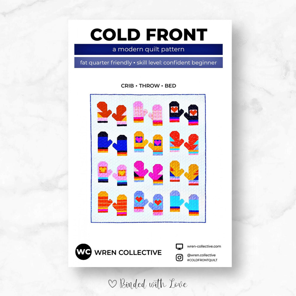 Cold Front Quilt by Wren Collective | Printed Paper Pattern | Modern Quilt Pattern | Confident Beginner | Fat Quarter Friendly