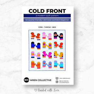 Cold Front Quilt by Wren Collective | Printed Paper Pattern | Modern Quilt Pattern | Confident Beginner | Fat Quarter Friendly