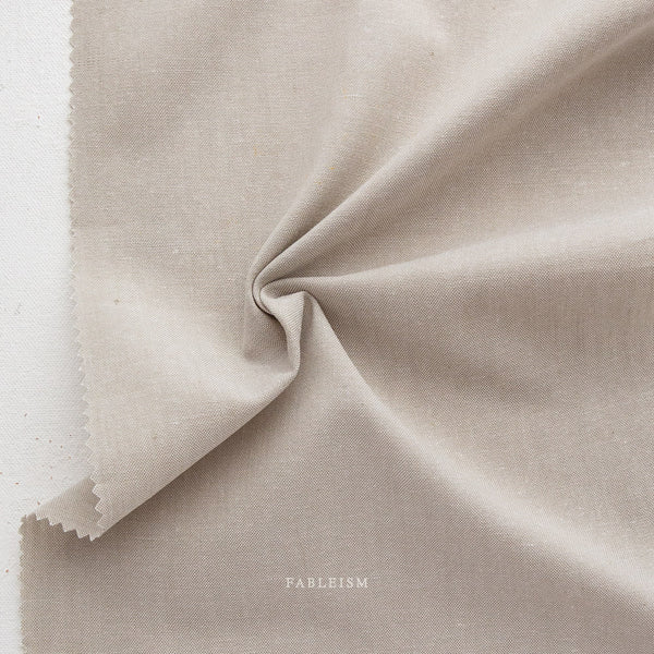 Pumice ECW-02-PUMICE | Everyday Chambray by Fableism Supply Co. | Continuous Yardage | Fat Quarter | Yarn Dyed Wovens