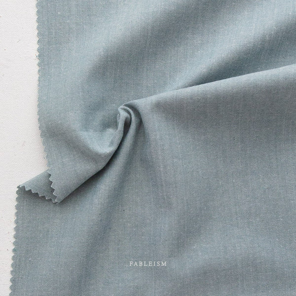 Ether ECW-07-ETHER | Everyday Chambray by Fableism Supply Co. | Continuous Yardage | Fat Quarter | Yarn Dyed Wovens