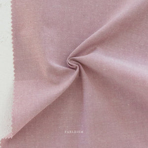 Mellow Mauve ECW-11-MELLOW-MAUVE | Everyday Chambray by Fableism Supply Co. | Continuous Yardage | Fat Quarter | Yarn Dyed Wovens