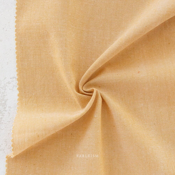 Sunshine ECW-17-SUNSHINE | Everyday Chambray by Fableism Supply Co. | Continuous Yardage | Fat Quarter | Yarn Dyed Wovens
