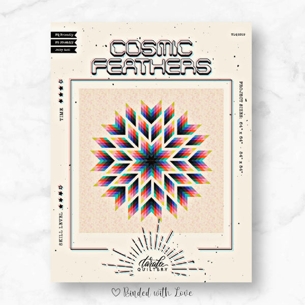 Cosmic Feathers Quilt by Taralee Quiltery | Printed Paper Quilt Pattern | Intermediate Skill Level