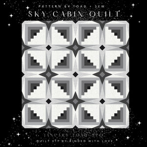 Sky Cabin Quilt Kit | Pattern by Toad & Sew | Pattern NOT INCLUDED | January Toad-Spo | Throw Quilt Top Kit | Modern Quilt Kit