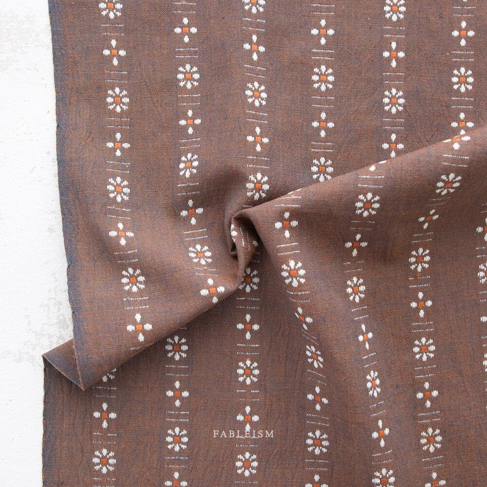 Daisies in Homestead FOR-DAI-01-HOMESTEAD | Forest Forage by Fableism Supply Co. | Continuous Yardage | Fat Quarter | Yarn Dyed Wovens