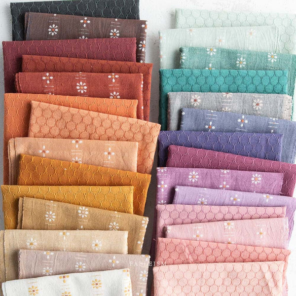 Honeycomb In Penny FOR-HC-09-PENNY | Forest Forage by Fableism Supply Co. | Continuous Yardage | Fat Quarter | Yarn Dyed Wovens
