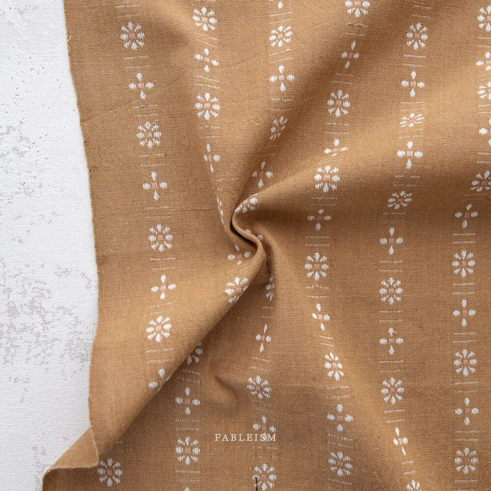 Daisies in Wheat FOR-DAI-05-WHEAT | Forest Forage by Fableism Supply Co. | Continuous Yardage | Fat Quarter | Yarn Dyed Wovens