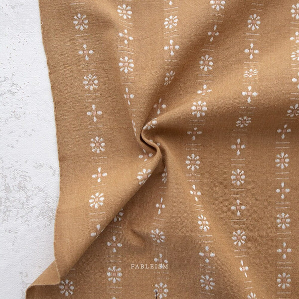 Daisies in Wheat FOR-DAI-05-WHEAT | Forest Forage by Fableism Supply Co. | Continuous Yardage | Fat Quarter | Yarn Dyed Wovens