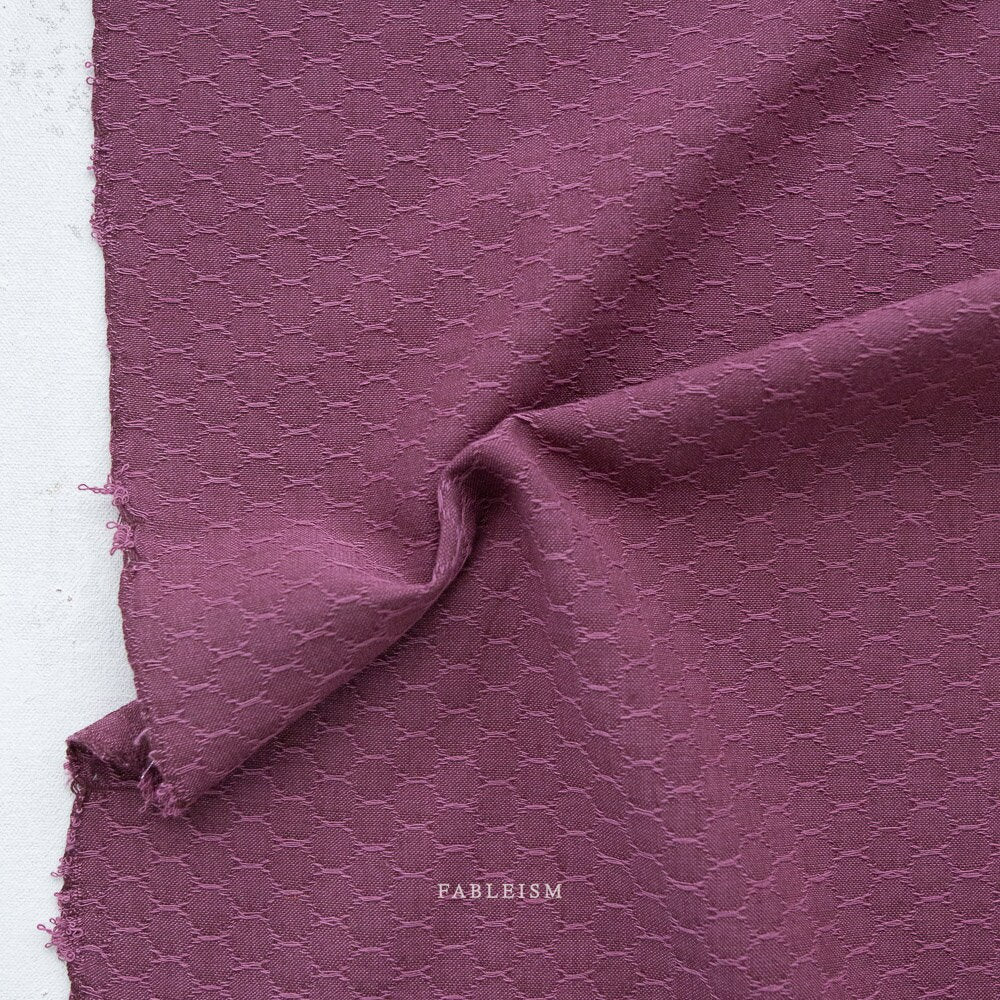Honeycomb In Dahlia FOR-HC-02-DAHLIA | Forest Forage by Fableism Supply Co. | Continuous Yardage | Fat Quarter | Yarn Dyed Wovens