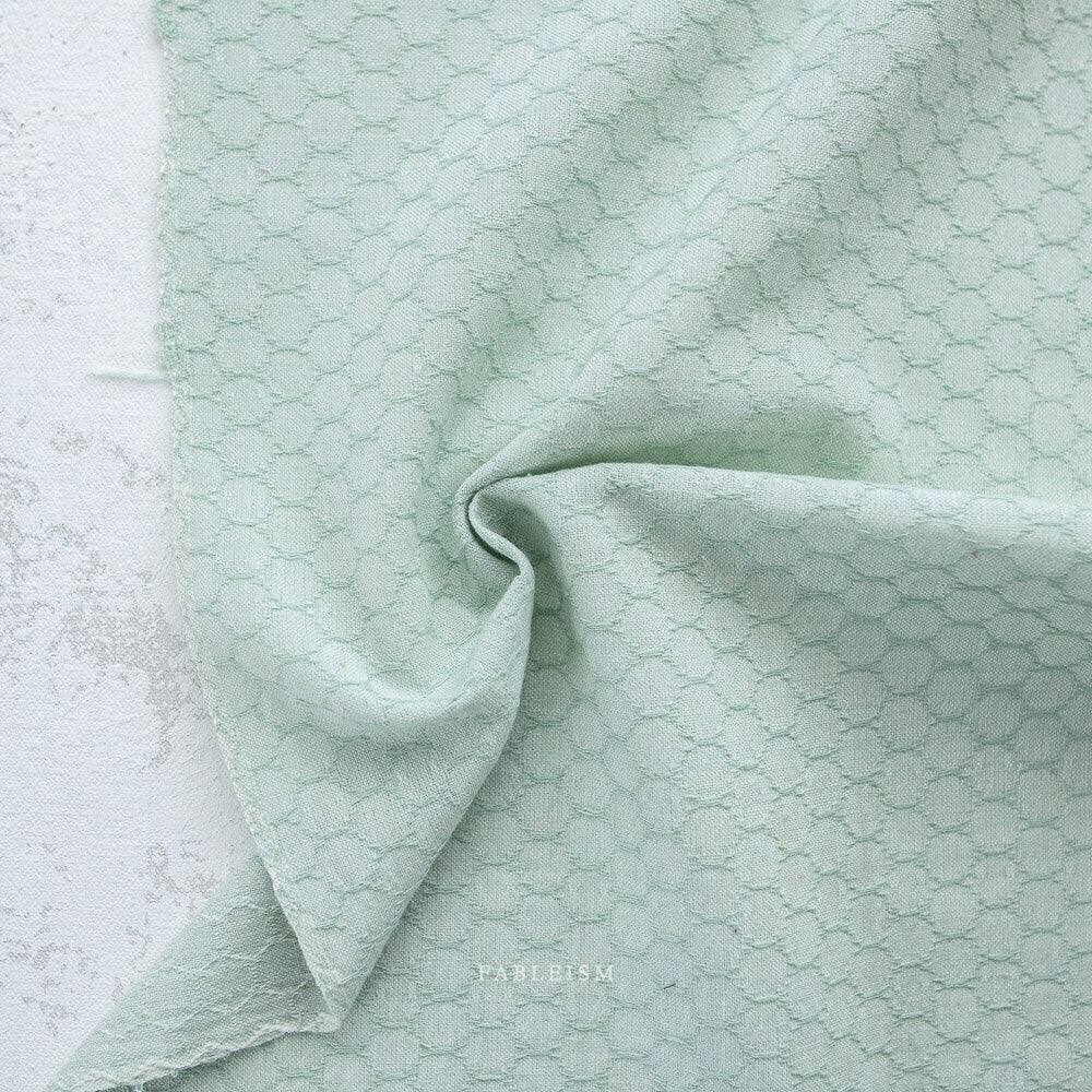 Honeycomb In Robins Egg FOR-HC-11-ROBINSEGG | Forest Forage by Fableism Supply Co. | Continuous Yardage | Fat Quarter | Yarn Dyed Wovens