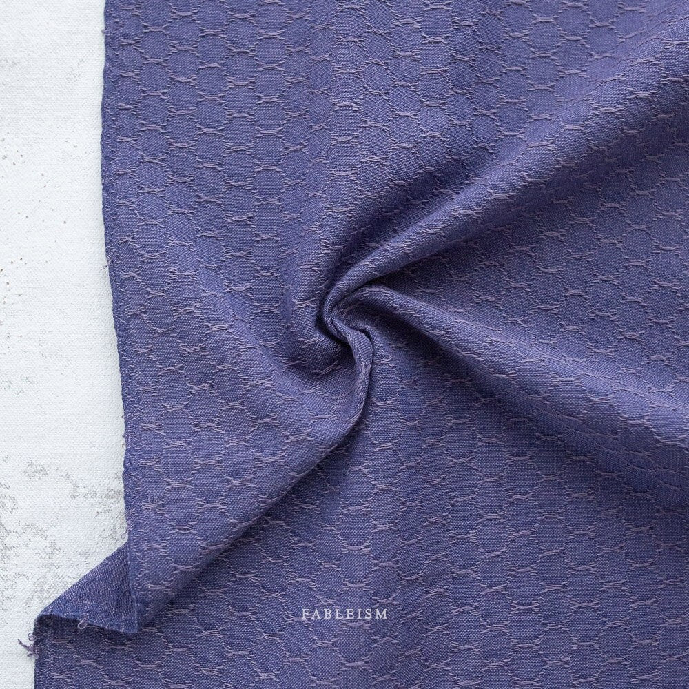 Honeycomb In Iris FOR-HC-13-IRIS | Forest Forage by Fableism Supply Co. | Continuous Yardage | Fat Quarter | Yarn Dyed Wovens