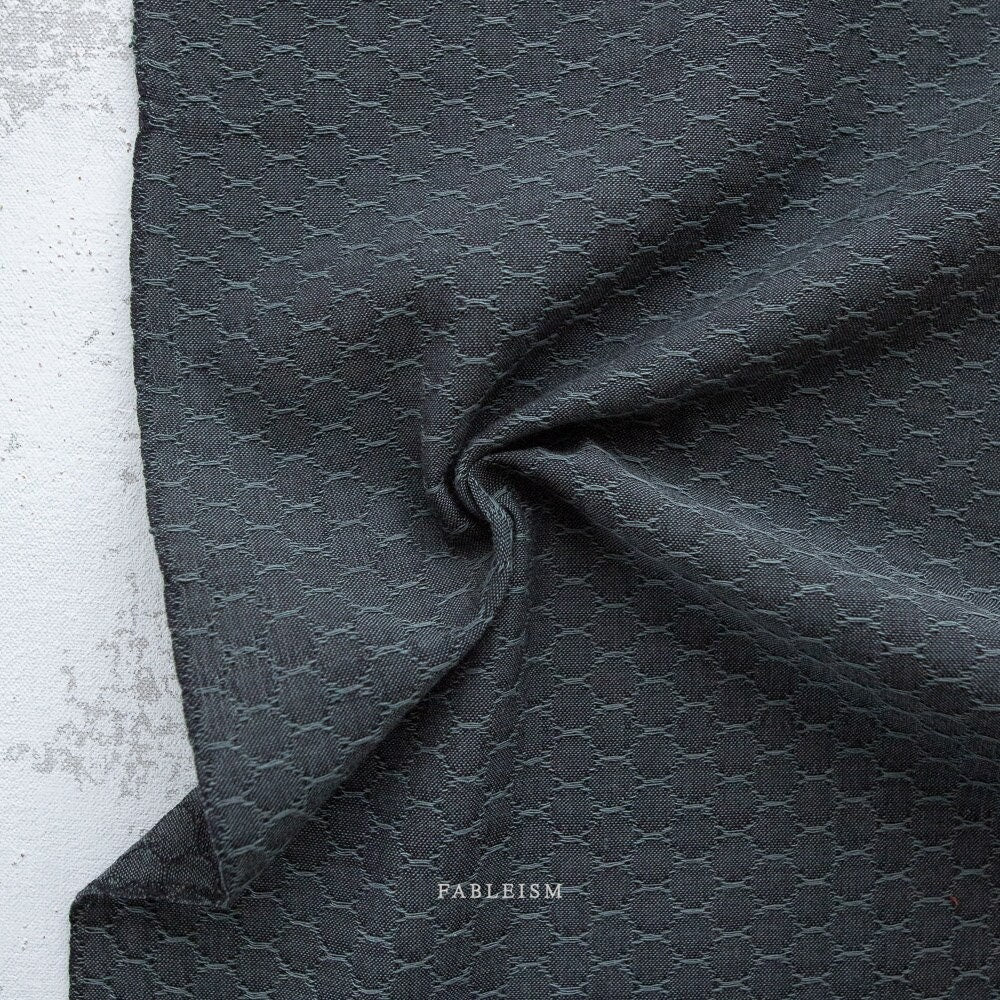 Honeycomb In Black Beauty FOR-HC-14-BLACKBEAUTY | Forest Forage by Fableism Supply Co. | Continuous Yardage | Fat Quarter | Yarn Dyed Wovens