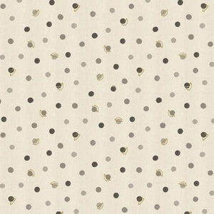 Kotorichan Black Unbleached Metallic HO303-BK4UM | Nightfall Collaborative by Cotton + Steel | Continuous Yardage | Fat Quarter