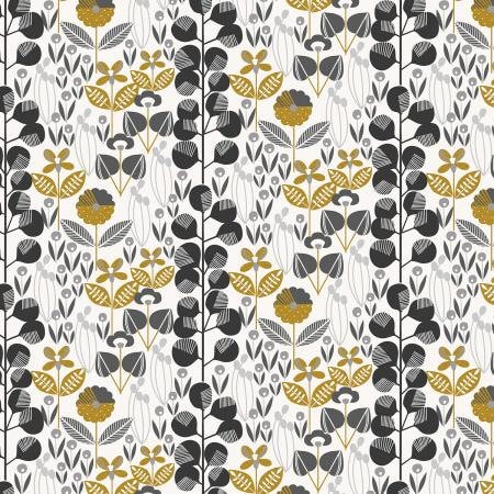 Penny Cress Black Metallic MC300-BK4M | Nightfall Collaborative by Cotton + Steel | Yardage | Fat Quarter