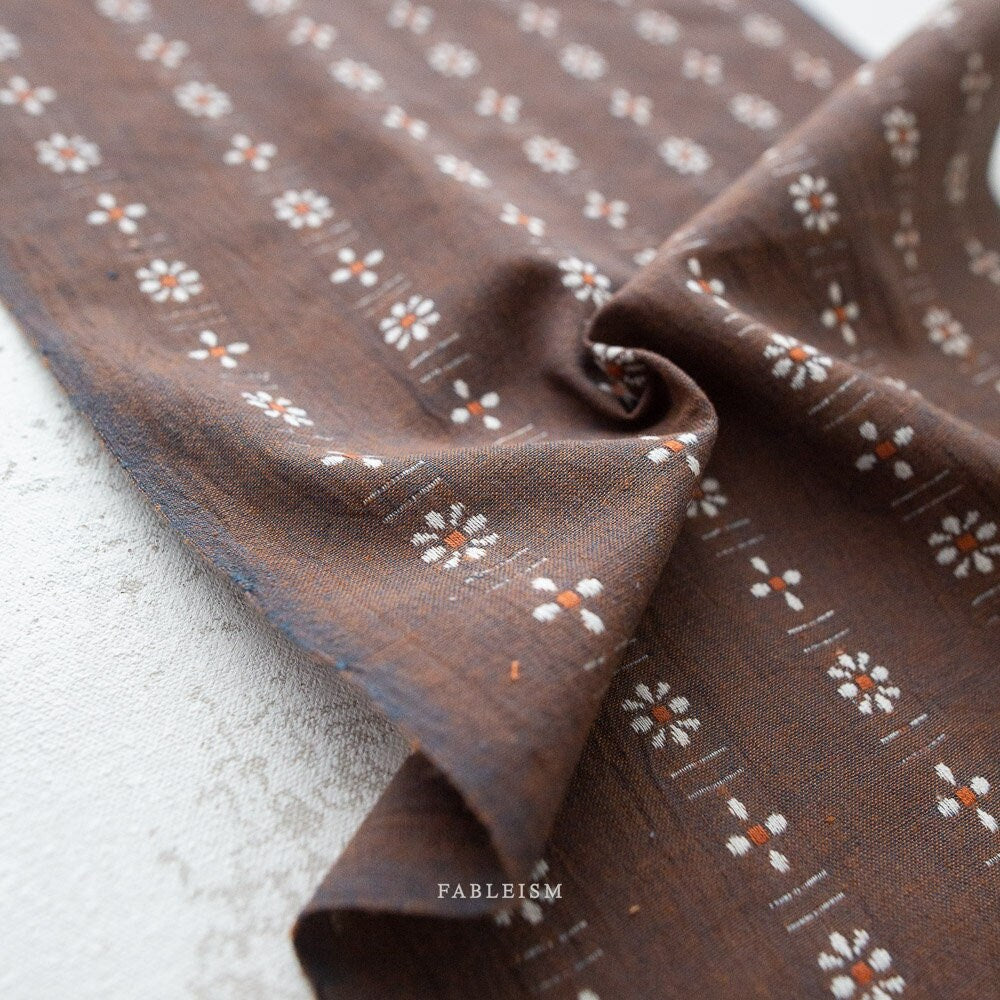 Daisies in Homestead FOR-DAI-01-HOMESTEAD | Forest Forage by Fableism Supply Co. | Continuous Yardage | Fat Quarter | Yarn Dyed Wovens