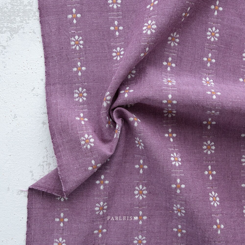 Daisies in Wildberry FOR-DAI-10-WILDBERRY | Forest Forage by Fableism Supply Co. | Continuous Yardage | Fat Quarter | Yarn Dyed Wovens