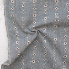 Daisies in Denim FOR-DAI-12-DENIM | Forest Forage by Fableism Supply Co. | Continuous Yardage | Fat Quarter | Yarn Dyed Wovens