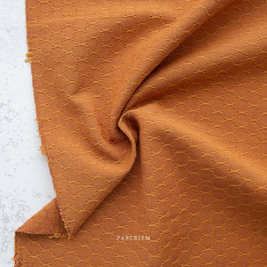 Honeycomb In Penny FOR-HC-09-PENNY | Forest Forage by Fableism Supply Co. | Continuous Yardage | Fat Quarter | Yarn Dyed Wovens