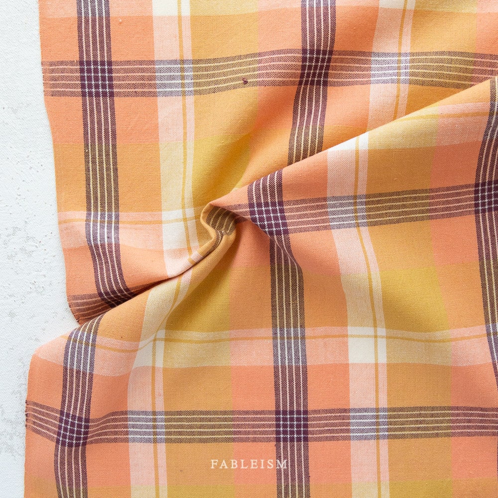 Arcade Woven in Apricot ARC-05-Apricot | Arcade Wovens by Fableism Supply Co. | Yardage | Fat Quarter | Yarn Dyed Wovens