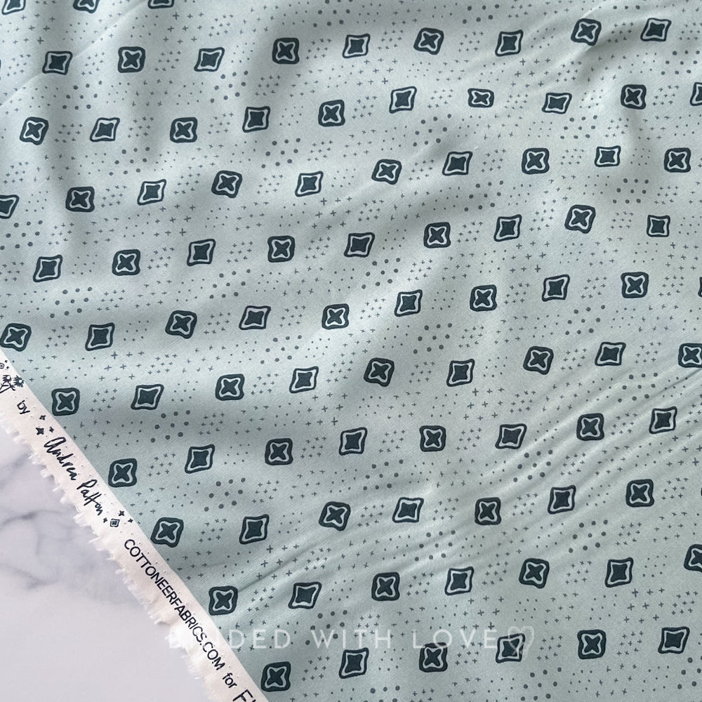 Medallion Teal 90463-60 | Martha by Andrea Patton | Figo Fabrics | Continuous Yardage | Fat Quarter | Quilting Fabric